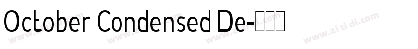 October Condensed De字体转换